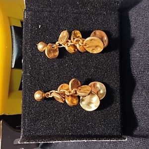 Avon Golden dangles pierced earrings